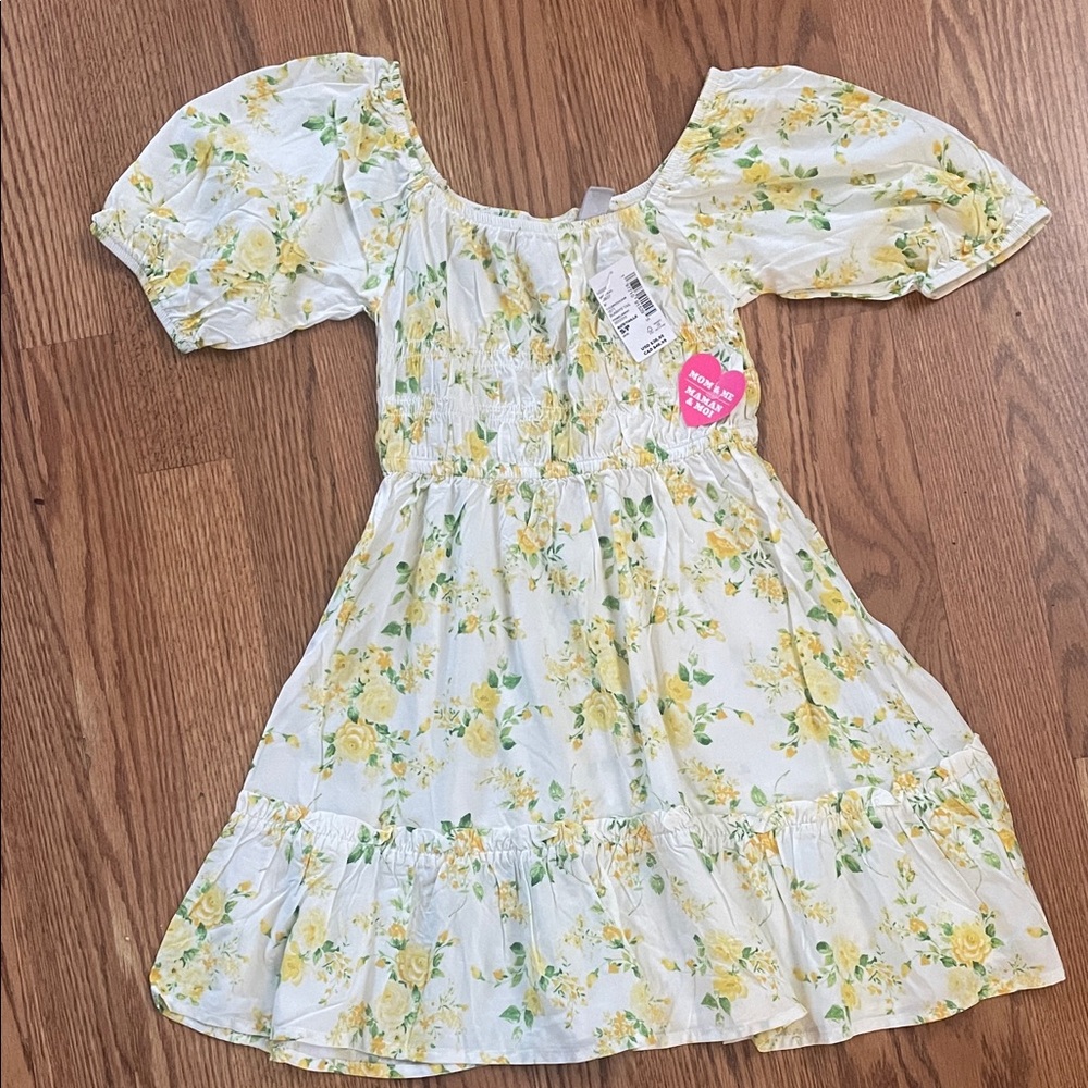 The childrens place Floral Yellow and White Kids Dress